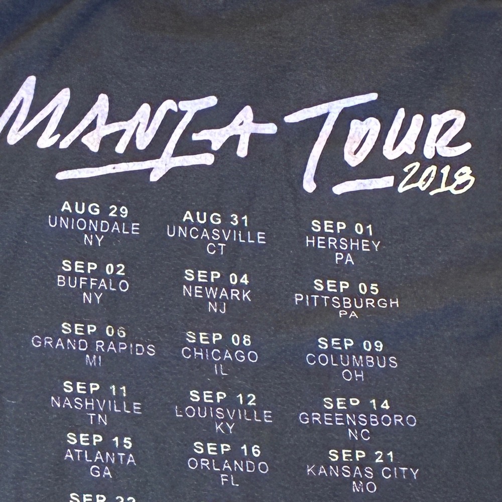 Fall Out Boy Mania Tour 2018 T-Shirt Mens Medium Black Good Band Concert Tee - Picture 6 of 8